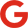 A red letter g in the middle of a green background.